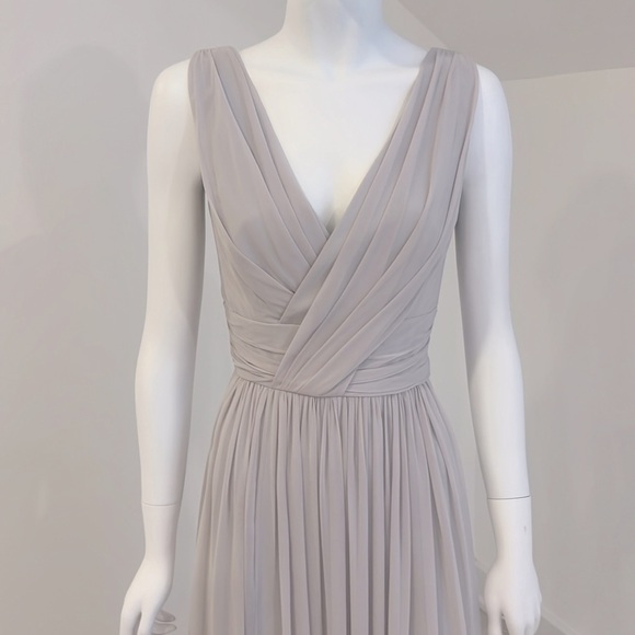 Sample Sale-NWT- Dessy- 2894-size 10-Oyster (Grey/Taupe)-chiffon- Pristine - Picture 3 of 8